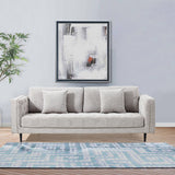 NNEDSZ Jolie XL Size 3 Seater Sofa Fabric Uplholstered Lounge Couch - Quartz