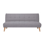 NNEDSZ Jovie 3 Seater Sofa Queen Bed Fabric Uplholstered Lounge Couch - Light Grey
