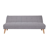 NNEDSZ Jovie 3 Seater Sofa Queen Bed Fabric Uplholstered Lounge Couch - Light Grey