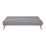 NNEDSZ Jovie 3 Seater Sofa Queen Bed Fabric Uplholstered Lounge Couch - Light Grey