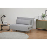 NNEDSZ Audrey 2 Seater Sofa Futon Bed Love Seat Fabric Lounge Couch - Grey
