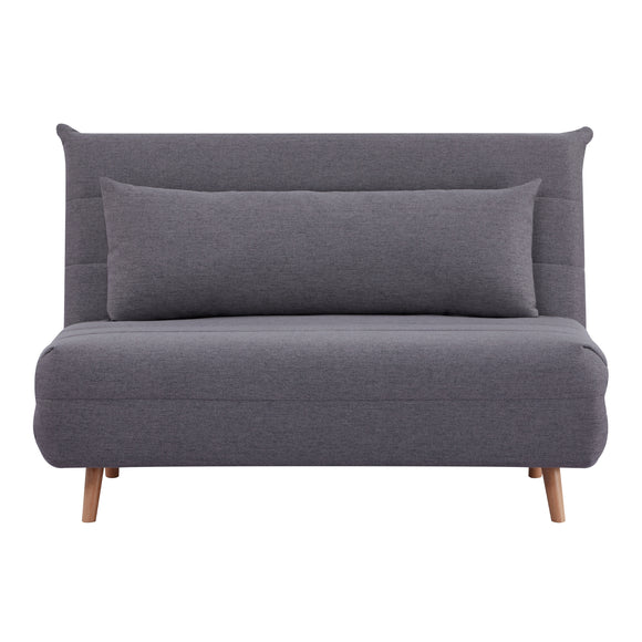 NNEDSZ Audrey 2 Seater Sofa Futon Bed Love Seat Fabric Lounge Couch - Graphite
