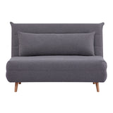 NNEDSZ Audrey 2 Seater Sofa Futon Bed Love Seat Fabric Lounge Couch - Graphite