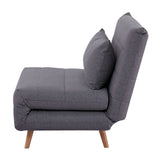 NNEDSZ Audrey 2 Seater Sofa Futon Bed Love Seat Fabric Lounge Couch - Graphite