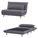 NNEDSZ Audrey 2 Seater Sofa Futon Bed Love Seat Fabric Lounge Couch - Graphite