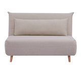 NNEDSZ Audrey 2 Seater Sofa Futon Bed Love Seat Fabric Lounge Couch - Beige