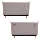 NNEDSZ Audrey 2 Seater Sofa Futon Bed Love Seat Fabric Lounge Couch - Beige