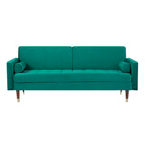 NNEDSZ Livia 3 Seater Sofa Bed Fabric Uplholstered Lounge Couch - Green