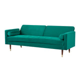 NNEDSZ Livia 3 Seater Sofa Bed Fabric Uplholstered Lounge Couch - Green
