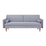 NNEDSZ Livia 3 Seater Sofa Bed Fabric Uplholstered Lounge Couch - Gey