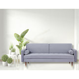 NNEDSZ Livia 3 Seater Sofa Bed Fabric Uplholstered Lounge Couch - Gey