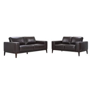 NNEDSZ 2 + 3 Seater Sofa Leather Upholstered Lounge Set - Chocolate