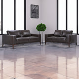 NNEDSZ 2 + 3 Seater Sofa Leather Upholstered Lounge Set - Chocolate