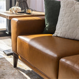 NNEDSZ 2 + 3 Seater Sofa Leather Upholstered Lounge Set - Tan