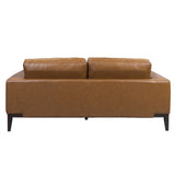 NNEDSZ 2 + 3 Seater Sofa Leather Upholstered Lounge Set - Tan