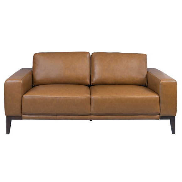 NNEDSZ 3 Seater Sofa Leather Upholstered Lounge - Tan
