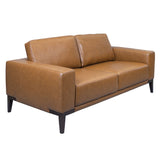 NNEDSZ 3 Seater Sofa Leather Upholstered Lounge - Tan