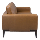 NNEDSZ 3 Seater Sofa Leather Upholstered Lounge - Tan