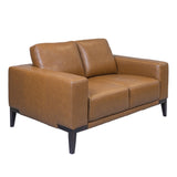 NNEDSZ 2 Seater Sofa Leather Upholstered Lounge - Tan