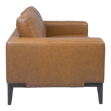 NNEDSZ 2 Seater Sofa Leather Upholstered Lounge - Tan