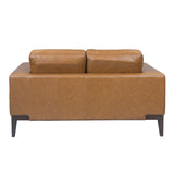 NNEDSZ 2 Seater Sofa Leather Upholstered Lounge - Tan