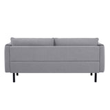 NNEDSZ Channel 3 Seater Fabric Sofa Lounge Couch Grey