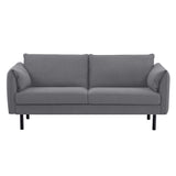 NNEDSZ Channel 3 Seater Fabric Sofa Lounge Couch Dark Grey