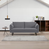 NNEDSZ Channel 3 Seater Fabric Sofa Lounge Couch Dark Grey
