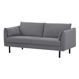 NNEDSZ Channel 3 Seater Fabric Sofa Lounge Couch Dark Grey