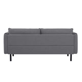 NNEDSZ Channel 3 Seater Fabric Sofa Lounge Couch Dark Grey