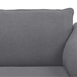 NNEDSZ Channel 3 Seater Fabric Sofa Lounge Couch Dark Grey
