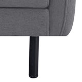 NNEDSZ Channel 3 Seater Fabric Sofa Lounge Couch Dark Grey