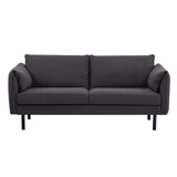 NNEDSZ Channel 3 Seater Fabric Sofa Lounge Couch Charcoal