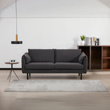 NNEDSZ Channel 3 Seater Fabric Sofa Lounge Couch Charcoal