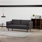 NNEDSZ Channel 3 Seater Fabric Sofa Lounge Couch Charcoal