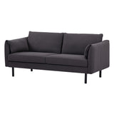 NNEDSZ Channel 3 Seater Fabric Sofa Lounge Couch Charcoal