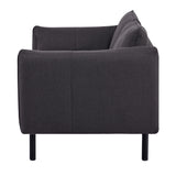 NNEDSZ Channel 3 Seater Fabric Sofa Lounge Couch Charcoal