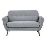 NNEDSZ Lilliana 2 Seater Sofa Fabric Uplholstered Lounge Couch - Light Grey