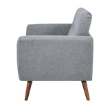 NNEDSZ Lilliana 2 Seater Sofa Fabric Uplholstered Lounge Couch - Light Grey