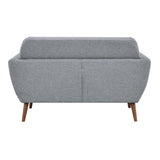 NNEDSZ Lilliana 2 Seater Sofa Fabric Uplholstered Lounge Couch - Light Grey
