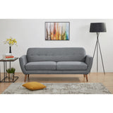 NNEDSZ Lilliana 3 + 2 Seater Sofa Fabric Uplholstered Lounge Couch - Light Grey