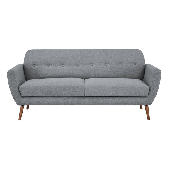 NNEDSZ Lilliana 3 Seater Sofa Fabric Uplholstered Lounge Couch - Light Grey