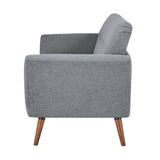 NNEDSZ Lilliana 3 Seater Sofa Fabric Uplholstered Lounge Couch - Light Grey