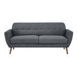 NNEDSZ Lilliana 3 Seater Sofa Fabric Uplholstered Lounge Couch - Dark Grey
