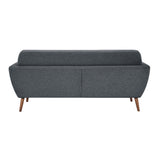 NNEDSZ Lilliana 3 Seater Sofa Fabric Uplholstered Lounge Couch - Dark Grey