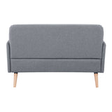 NNEDSZ Brianna 2 Seater Sofa Fabric Uplholstered Lounge Couch - Light Grey