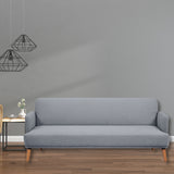 NNEDSZ Brianna 3 + 2 Seater Sofa Fabric Uplholstered Lounge Couch - Light Grey