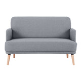 NNEDSZ Brianna 3 + 2 Seater Sofa Fabric Uplholstered Lounge Couch - Light Grey