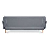 NNEDSZ Brianna 3 Seater Sofa Bed Fabric Uplholstered Lounge Couch - Light Grey