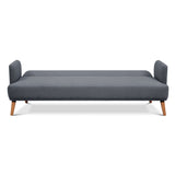 NNEDSZ Brianna 3 Seater Sofa Bed Fabric Uplholstered Lounge Couch - Dark Grey